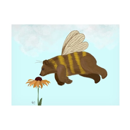 Fab Funky 'Bear Bee' Canvas Art, 18x24